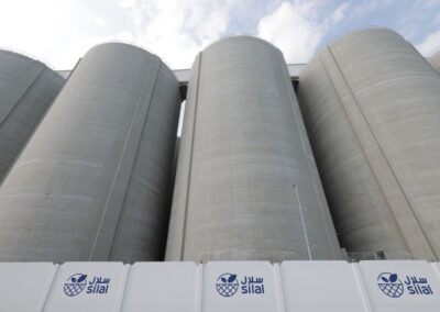 grain concrete silo at Mina Zaid port, UAE
